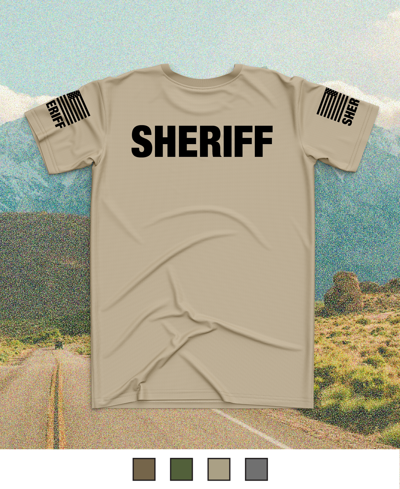 CUSTOM Emblem Core Men's SS Performance Tee - Sheriff Black