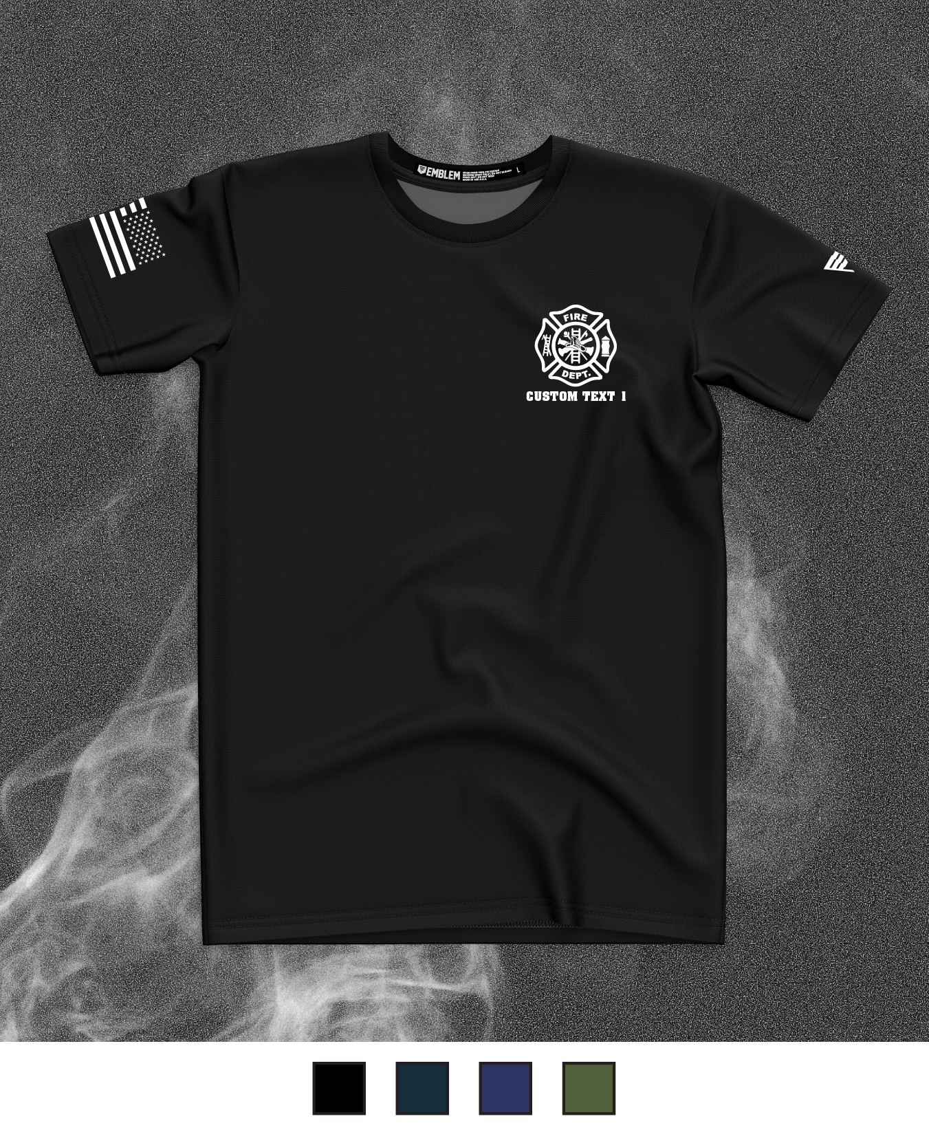 CUSTOM Emblem Core Men's SS Performance Tee - Fire