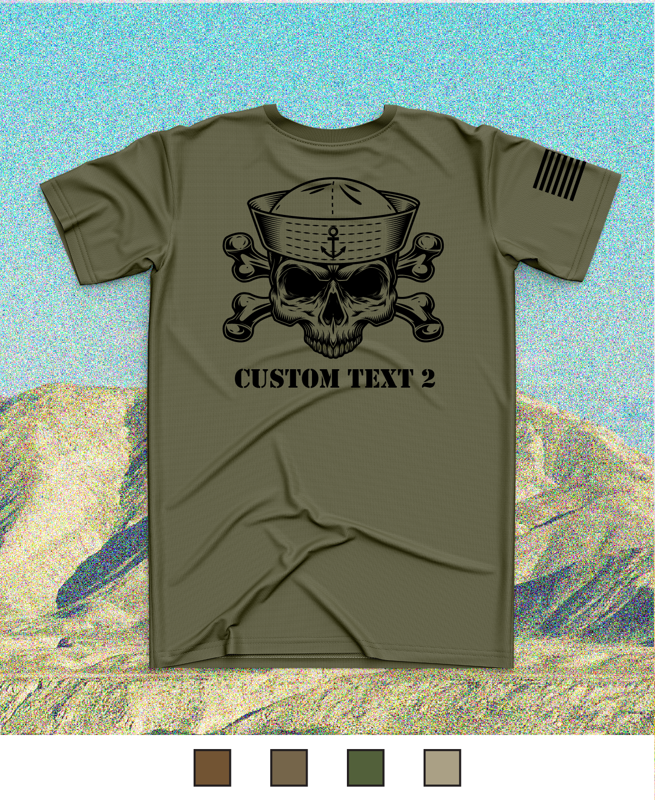 CUSTOM Emblem Anchor Series Core Men's SS Performance Tee - Anchor Skull