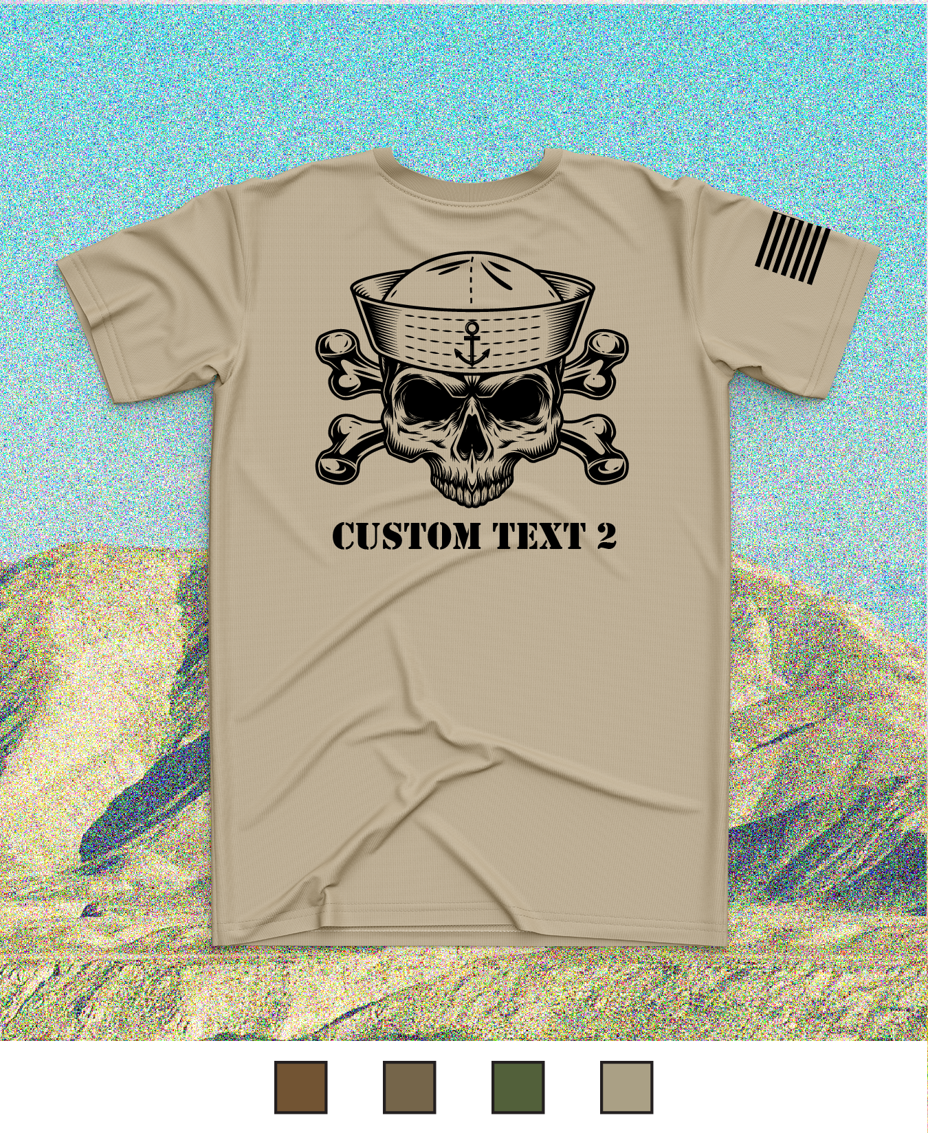 CUSTOM Emblem Anchor Series Core Men's SS Performance Tee - Anchor Skull