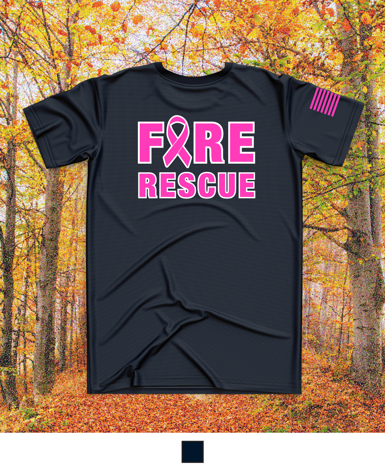 CUSTOM Breast Cancer Awareness Month Core Men's SS Performance Tee - Fire Rescue