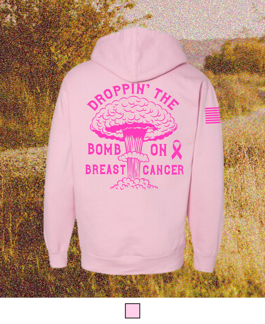 CUSTOM Breast Cancer Awareness Month Comfort Unisex Hooded Sweatshirt - Bomb Cancer