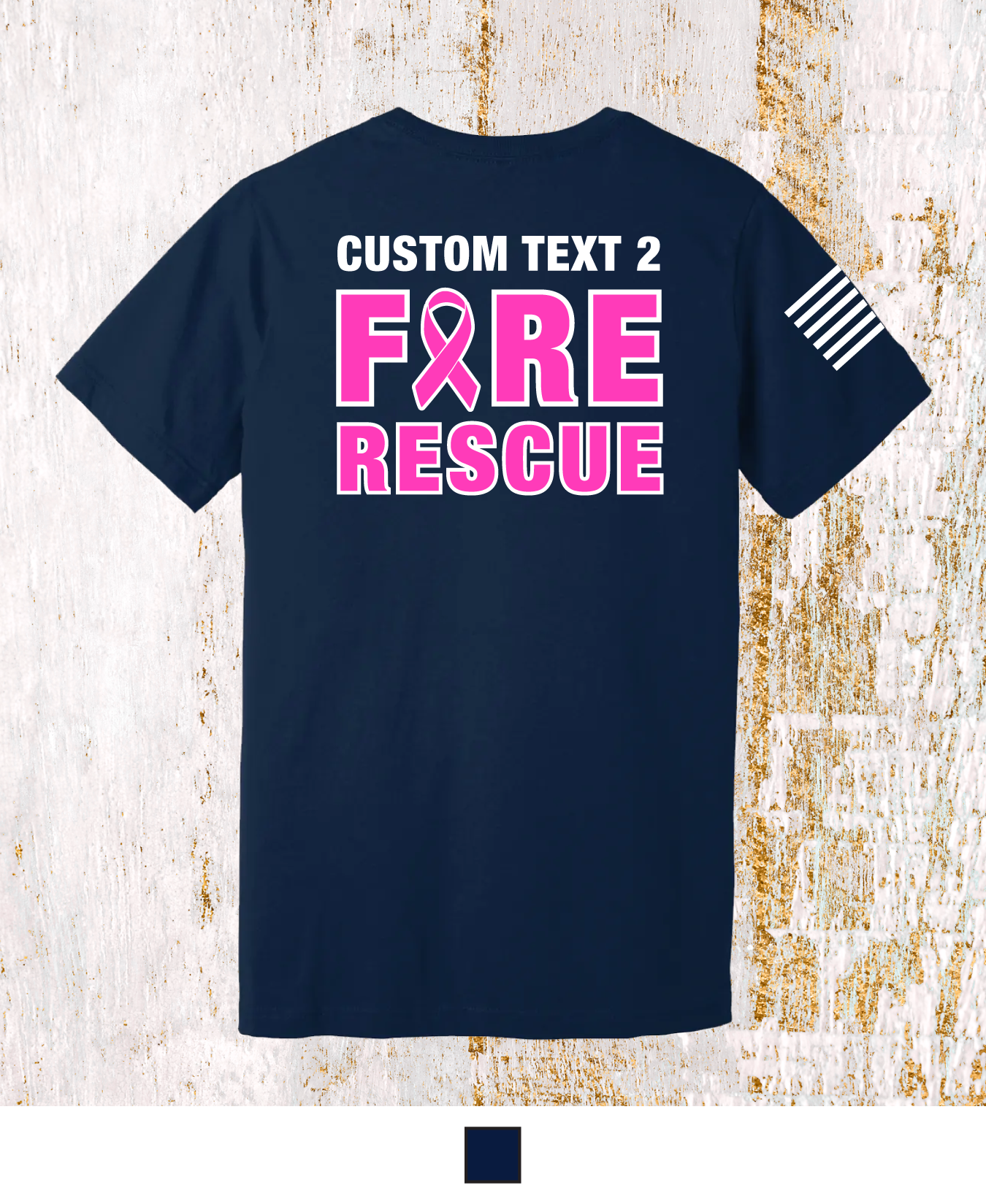 CUSTOM Breast Cancer Awareness Month Comfort Unisex Cotton SS Tee - Fire Rescue