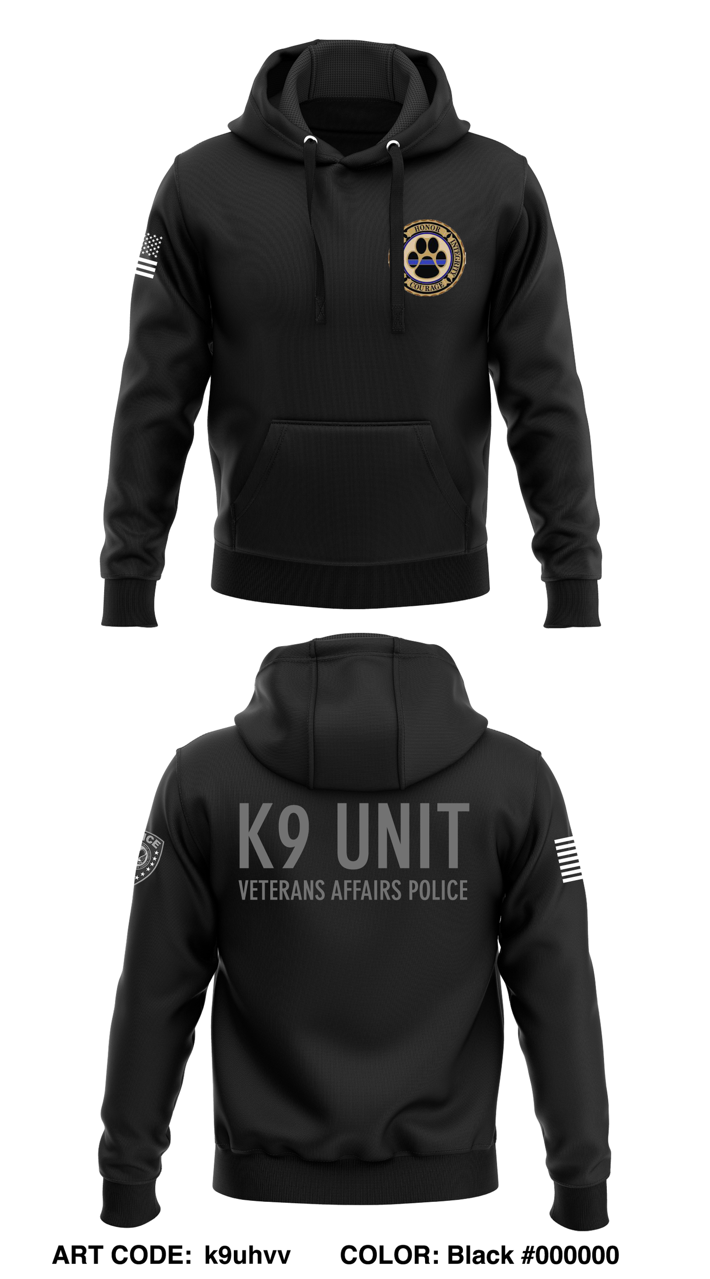 Veterans Affairs Police  Core Men's Hooded Performance Sweatshirt - k9uhvv