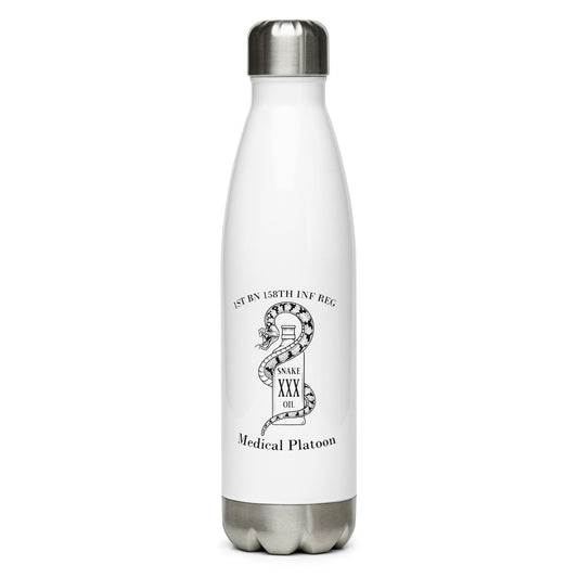 Medical Platoon, HHC, 1st BN, 158th INF REG Rugged Stainless Steel Water Bottle - spbDRT