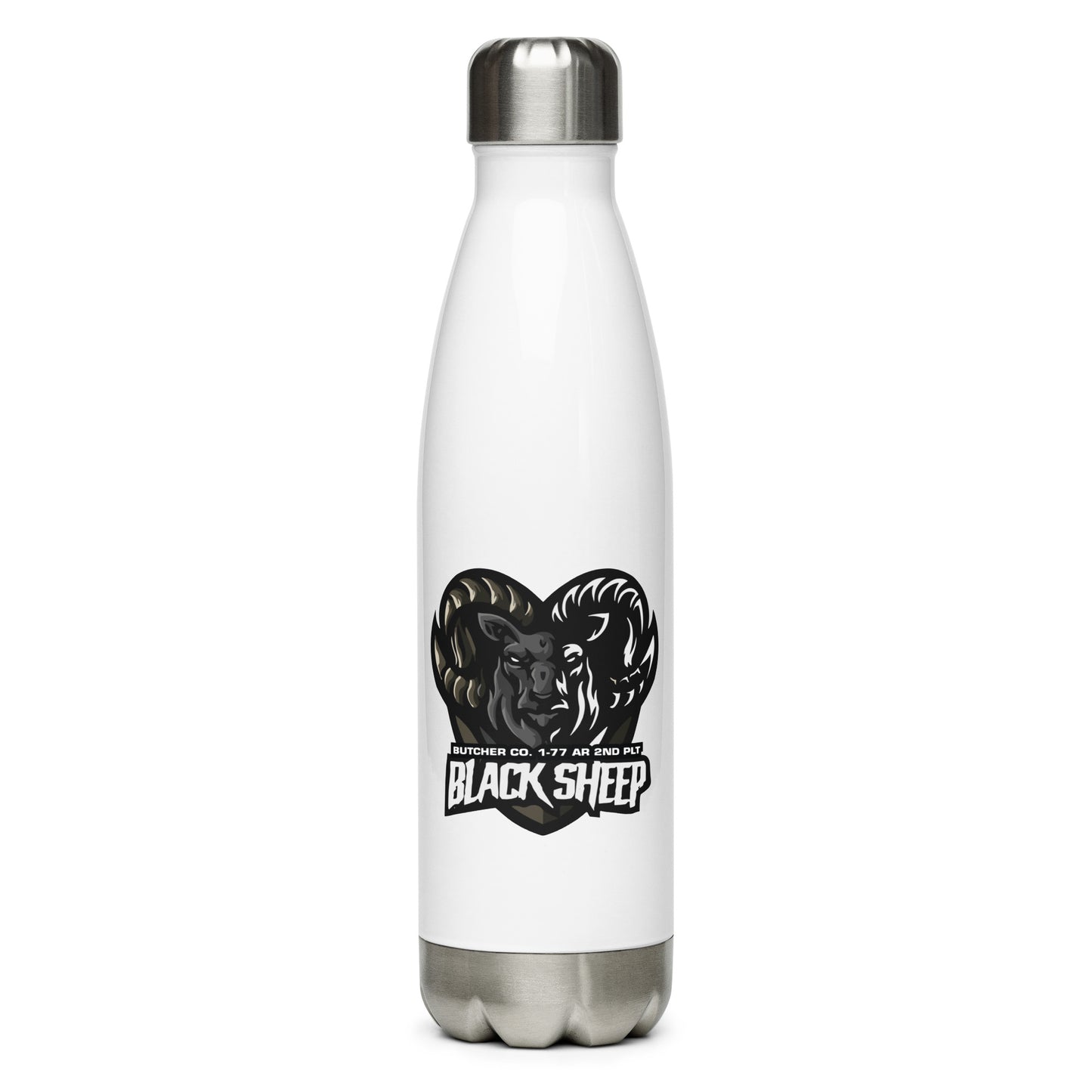 B Co, 1-77 AR, 3 ABCT, 1 AD Rugged Stainless Steel Water Bottle - VSHwvT