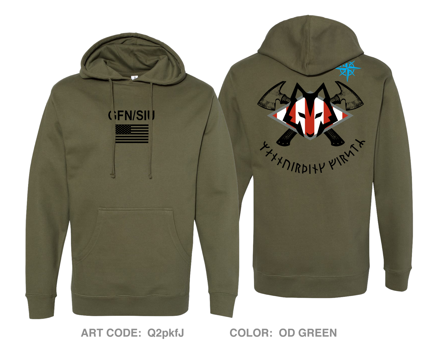 US Border Patrol - GFN|SIU Comfort Unisex Hooded Sweatshirt - Q2pkfJ