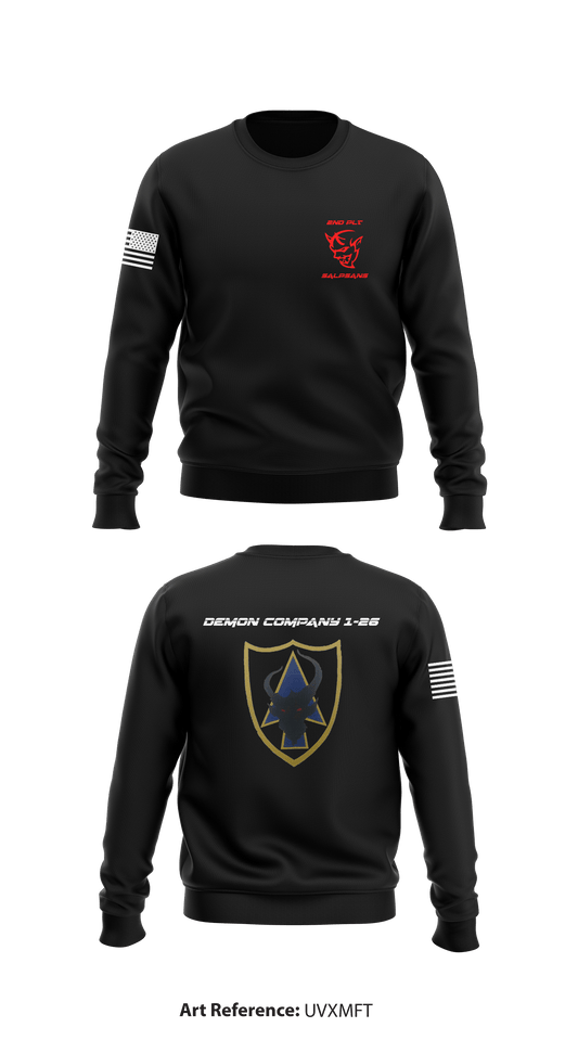 1-26INF REGT, DEMON CO, SALPSANS Store 1 Core Men's Crewneck Performance Sweatshirt - uvxmfT