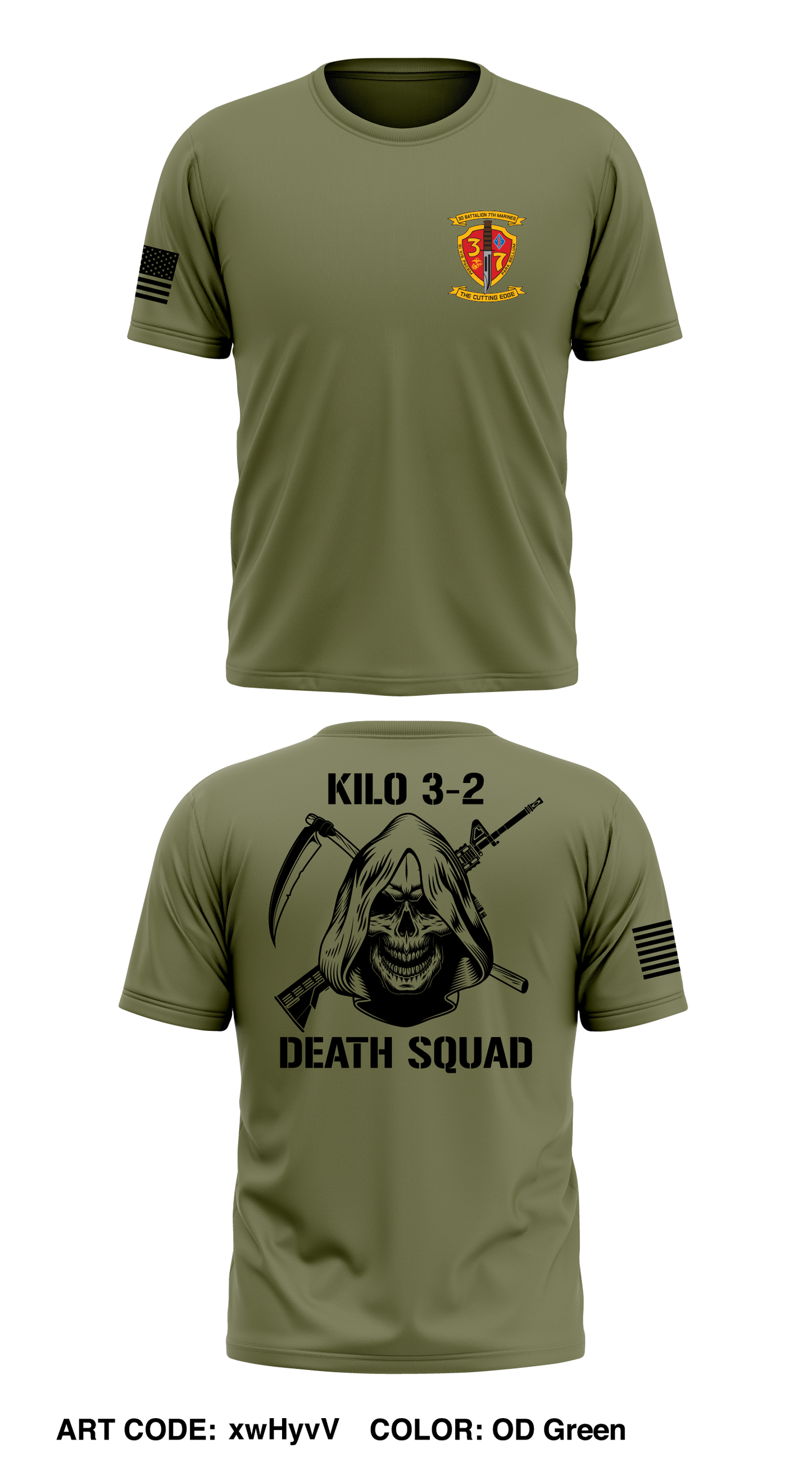 Kilo 3rd Plt 2nd Squad Store 1 Core Men's SS Performance Tee - 1oOUda