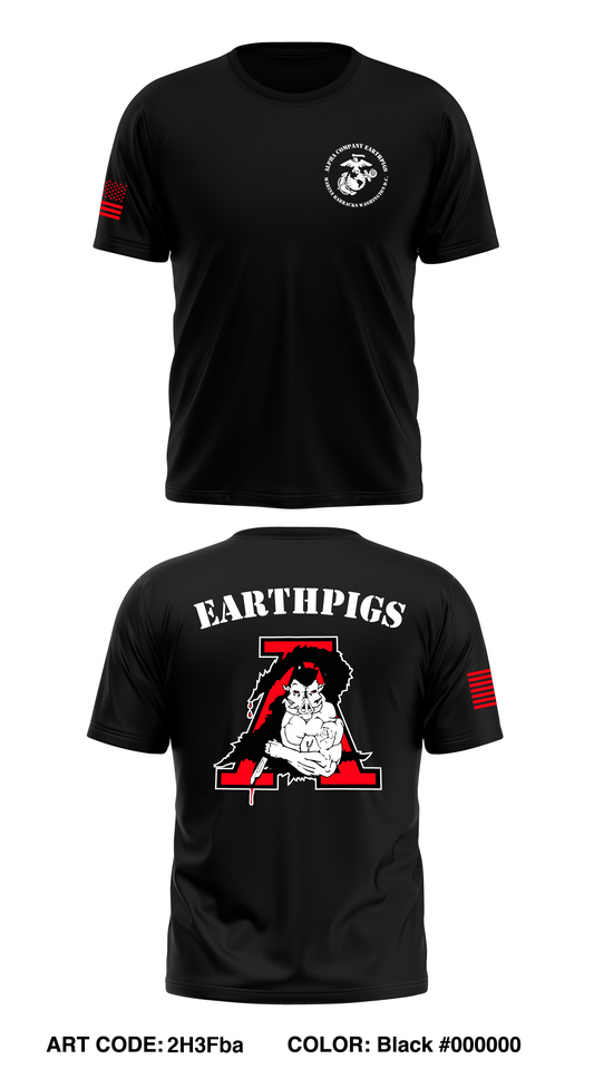 ALPHA COMPANY EARTHPIGS  Store 1 Core Men's SS Performance Tee - 2H3Fba