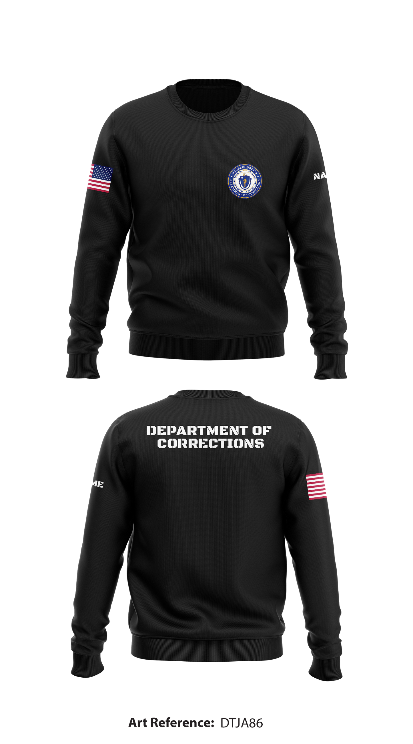 Department of corrections  Store 1 Core Men's Crewneck Performance Sweatshirt - dtJa86