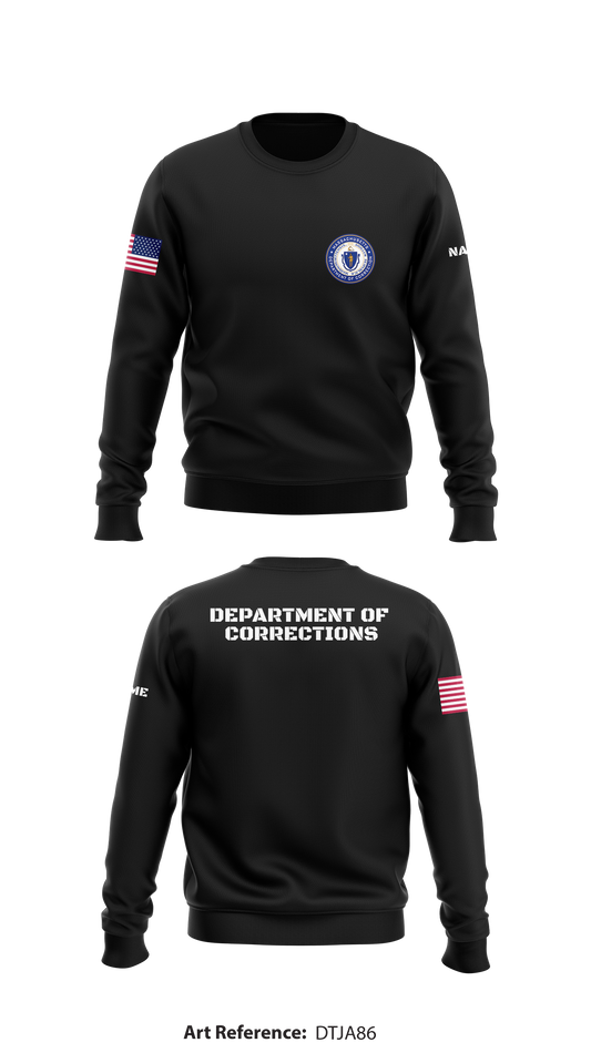 Department of corrections  Store 1 Core Men's Crewneck Performance Sweatshirt - dtJa86