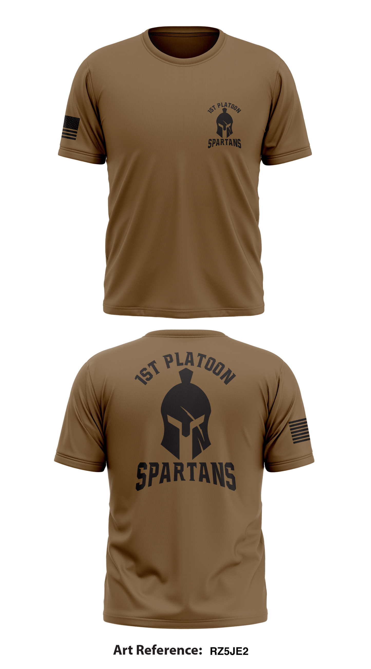 1st Platoon Spartans Store 1 Core Men's SS Performance Tee - Rz5jE2