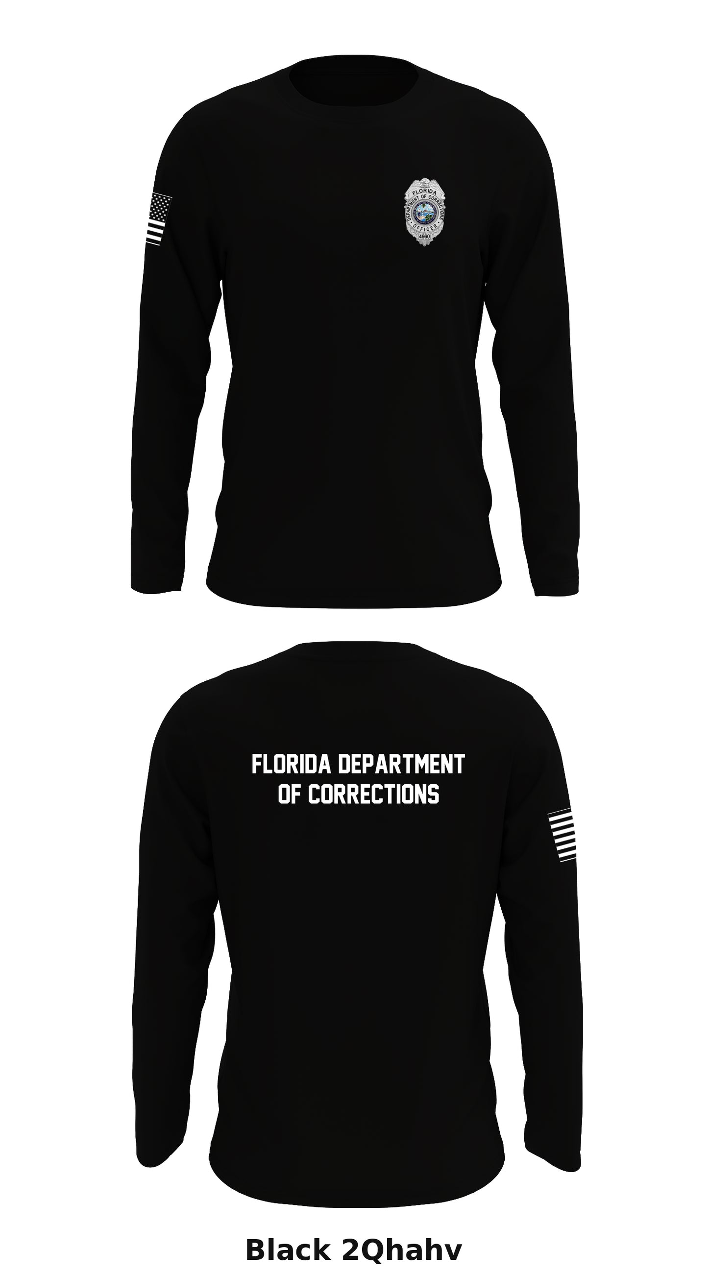 Florida Department of Corrections Store 1 Core Men's LS Performance Tee - 2Qhahv