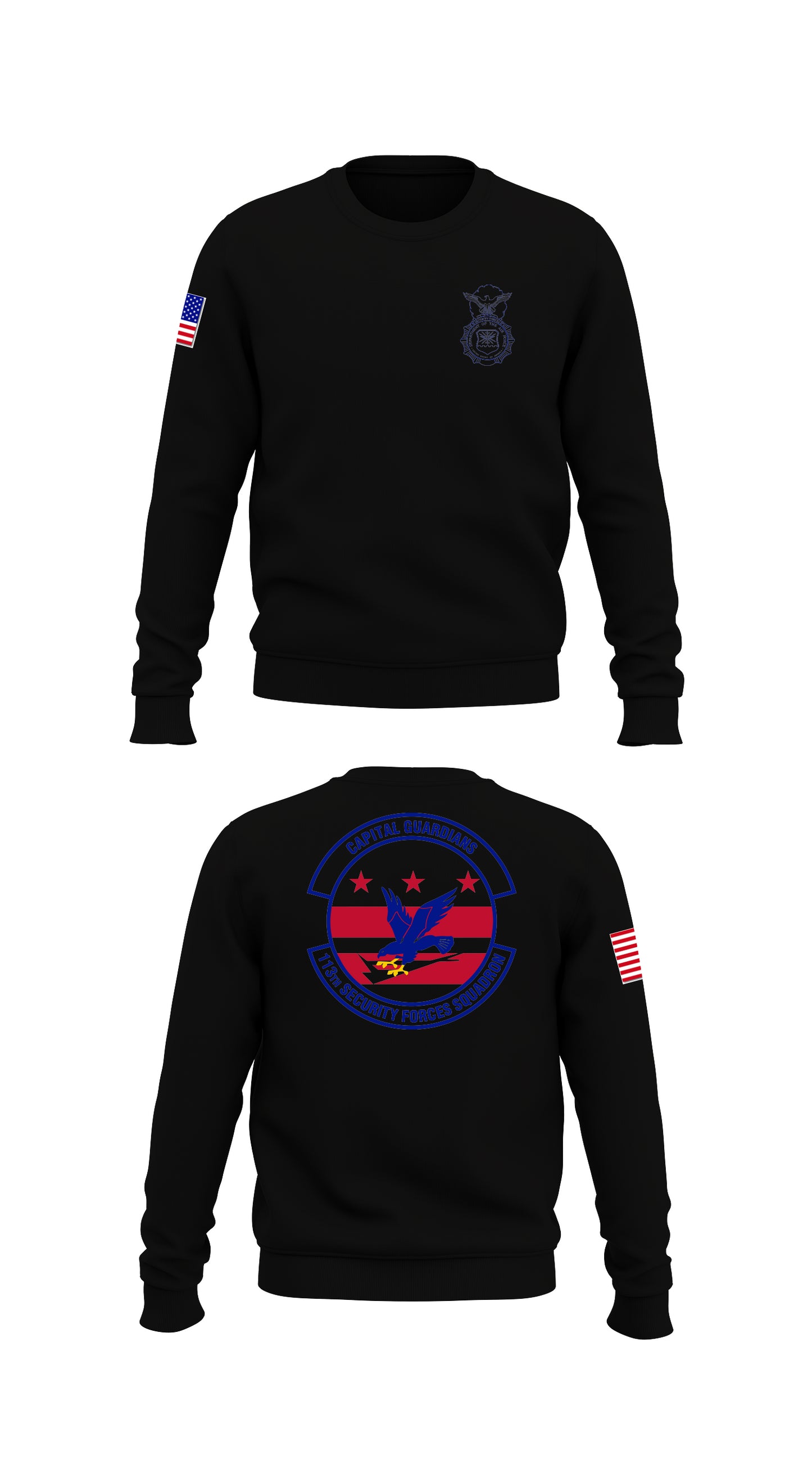 113th Security Forces Squadron Store 1 Core Men's Crewneck Performance Sweatshirt - 87508124878