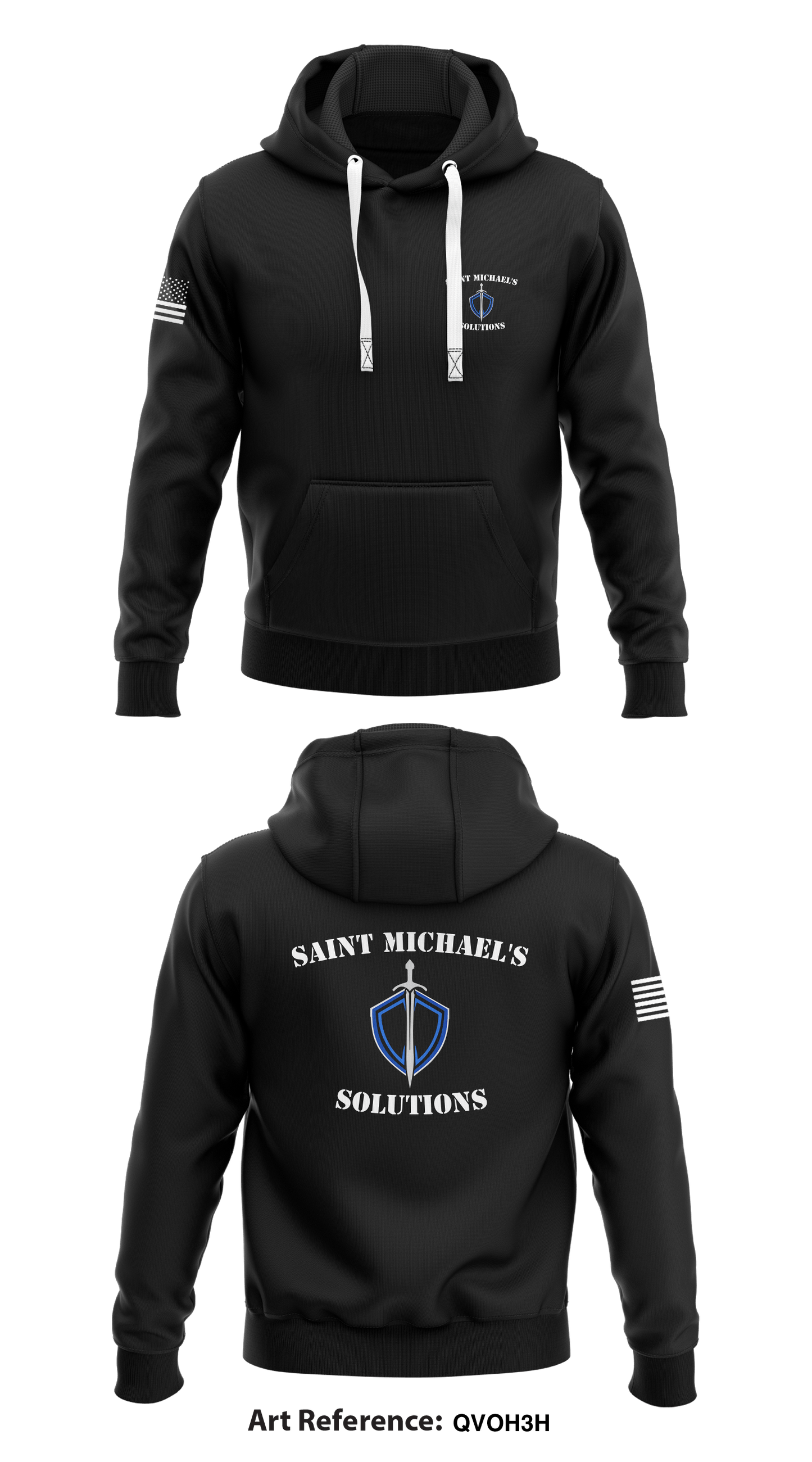 Saint Michael's Solutions Store 1  Core Men's Hooded Performance Sweatshirt - QVOh3H