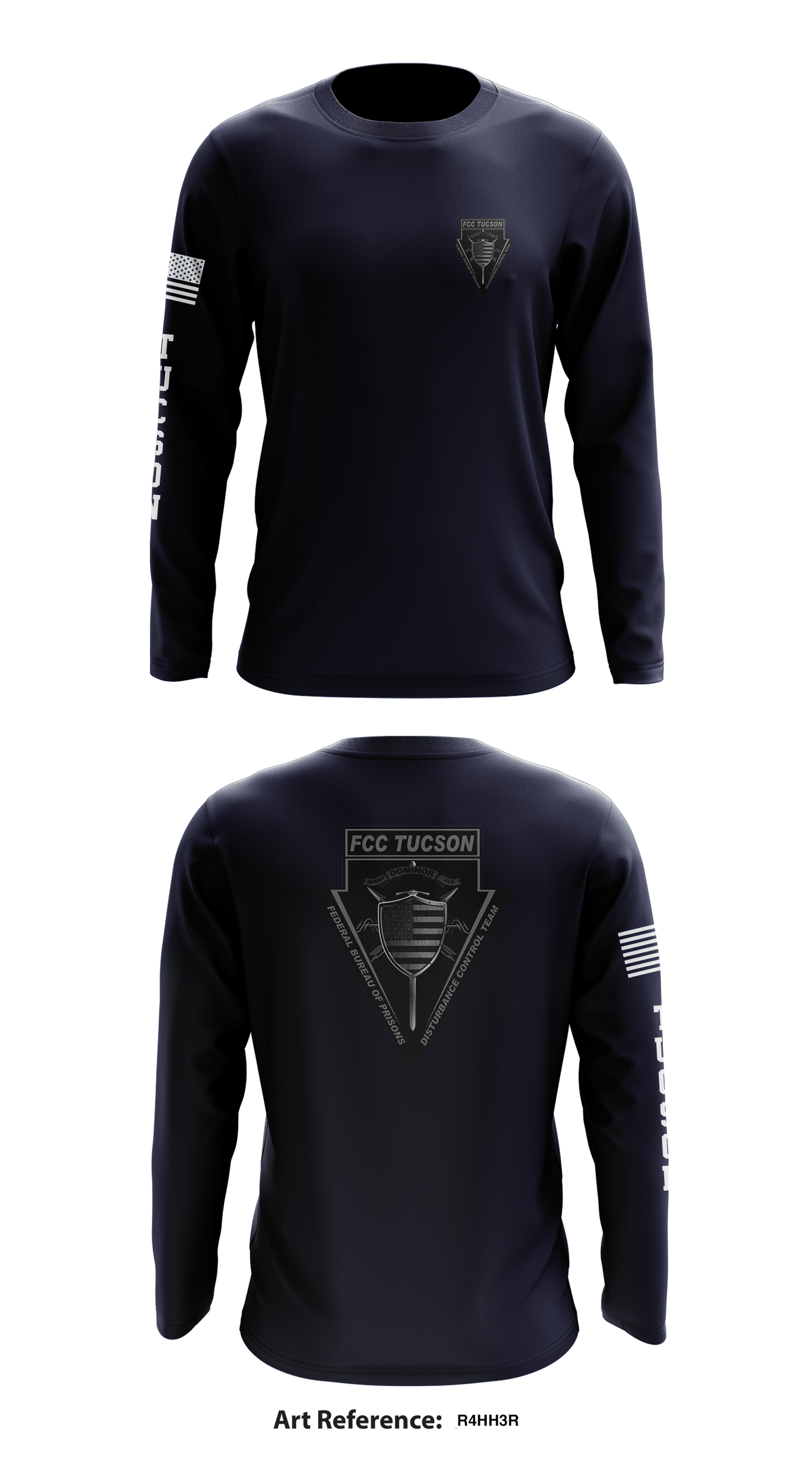 Federal Bureau of prisons, Disturbance Control Team, DCT Store 1 Core Men's LS Performance Tee - R4hh3R