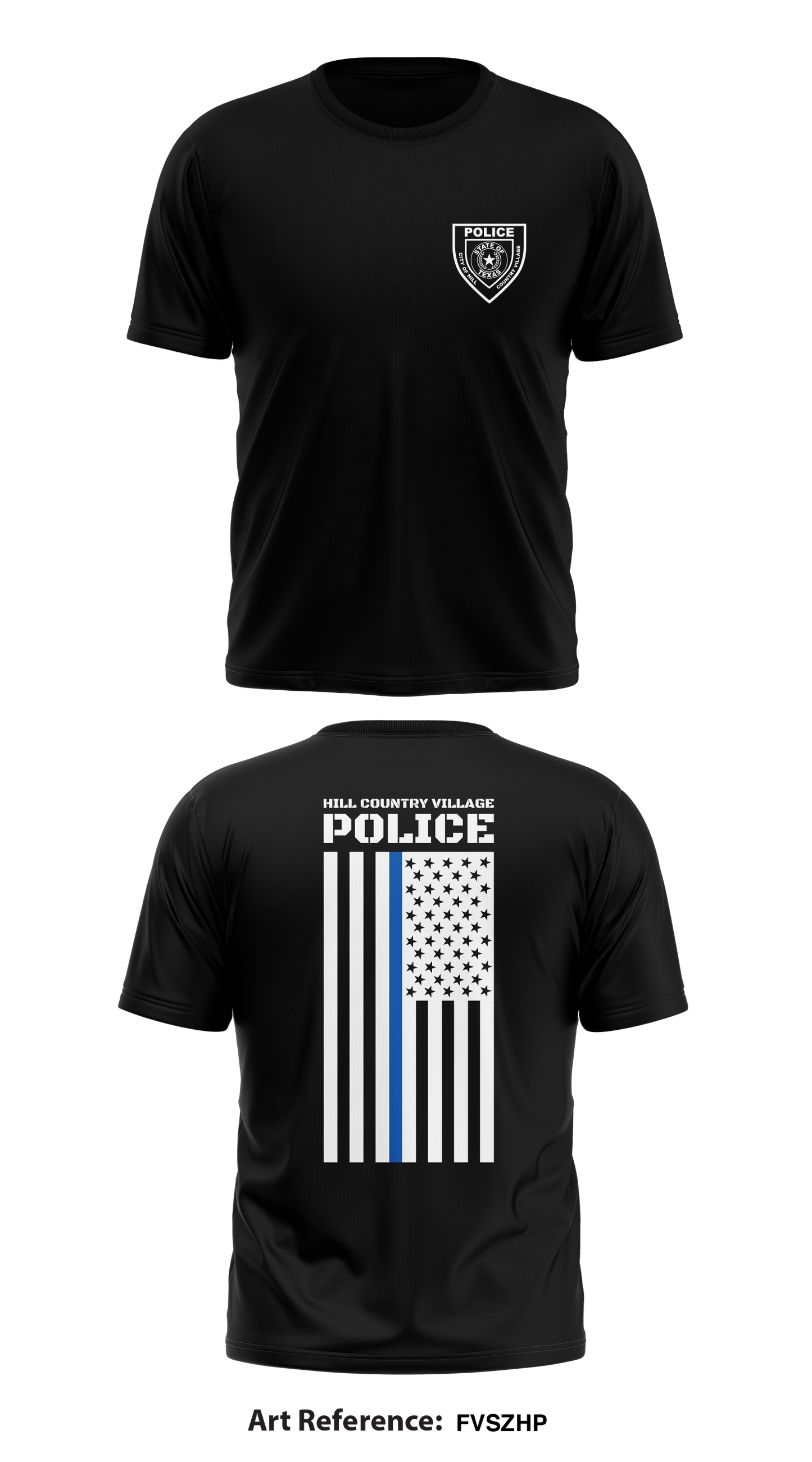 Hill Country Village Police Store 1 Core Men's SS Performance Tee - fvszhP