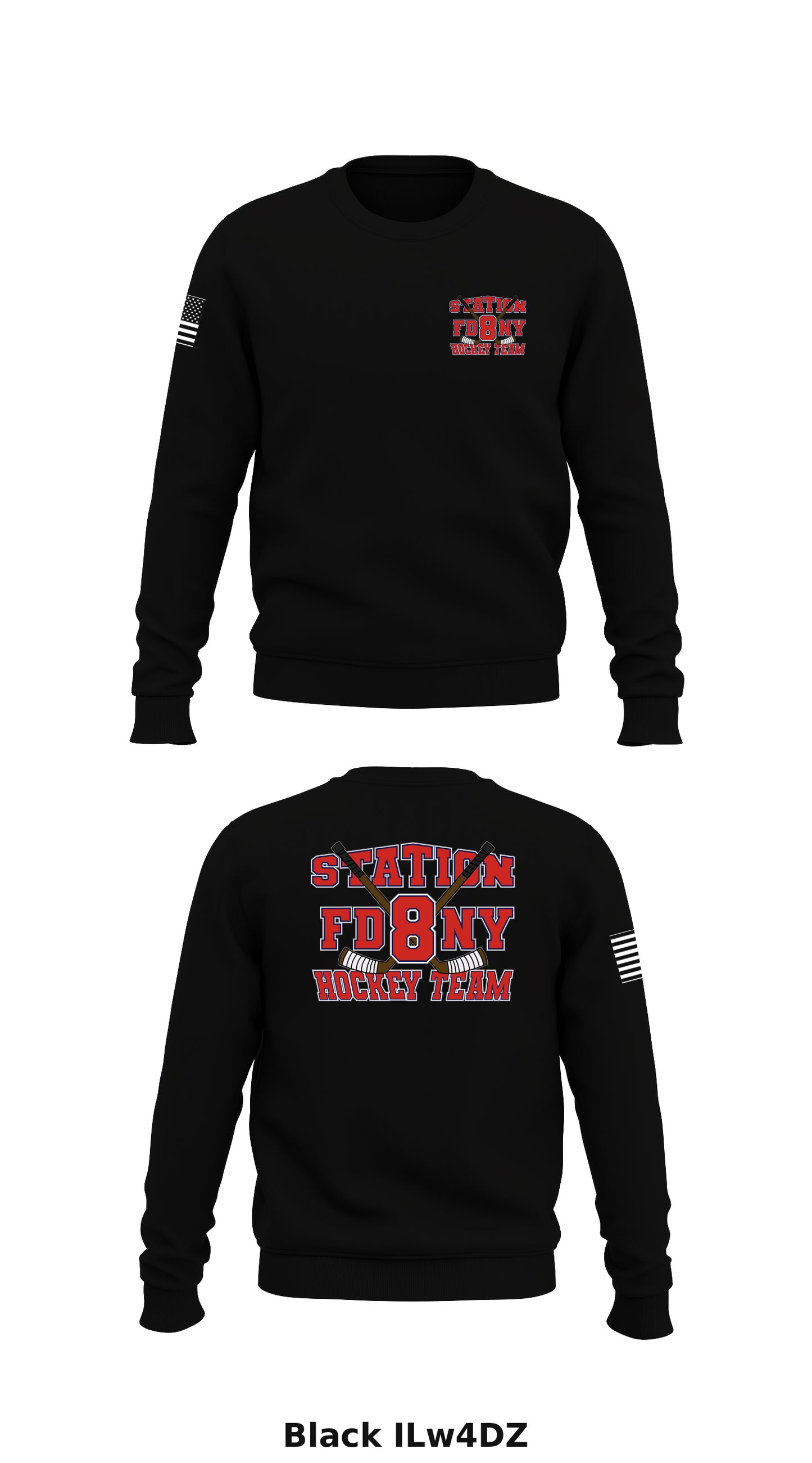 Station 8 Hockey Store 1 Core Men's Crewneck Performance Sweatshirt - ILw4DZ