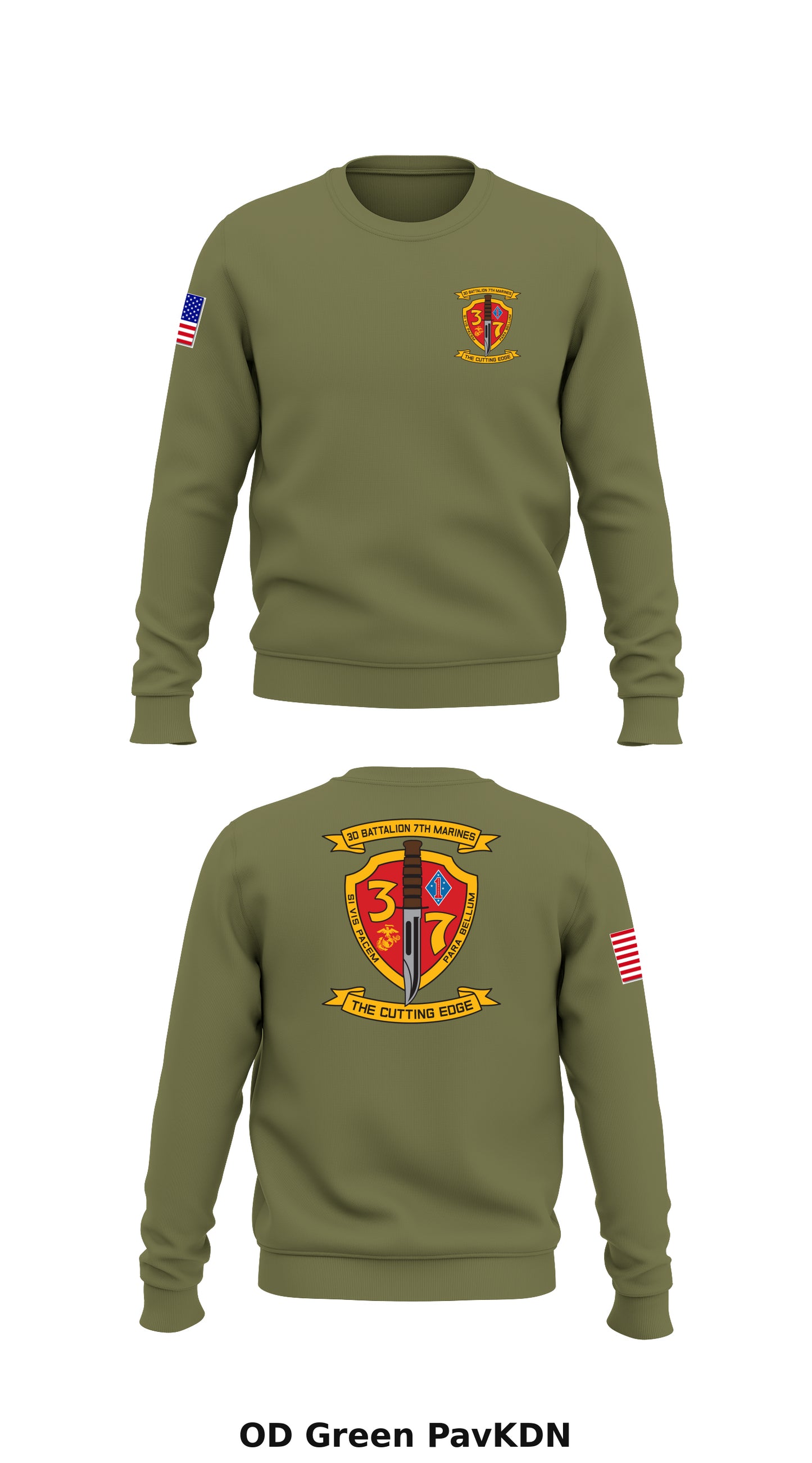 L Co 3 ben 7th Marines Store 1 Core Men's Crewneck Performance Sweatshirt - PavKDN