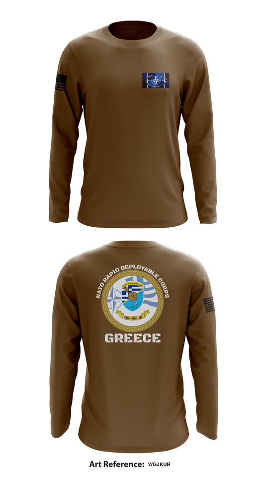 NATO Rapid Deployment Corp- Greece Store 1 Core Men's LS Performance Tee - wGjkuR