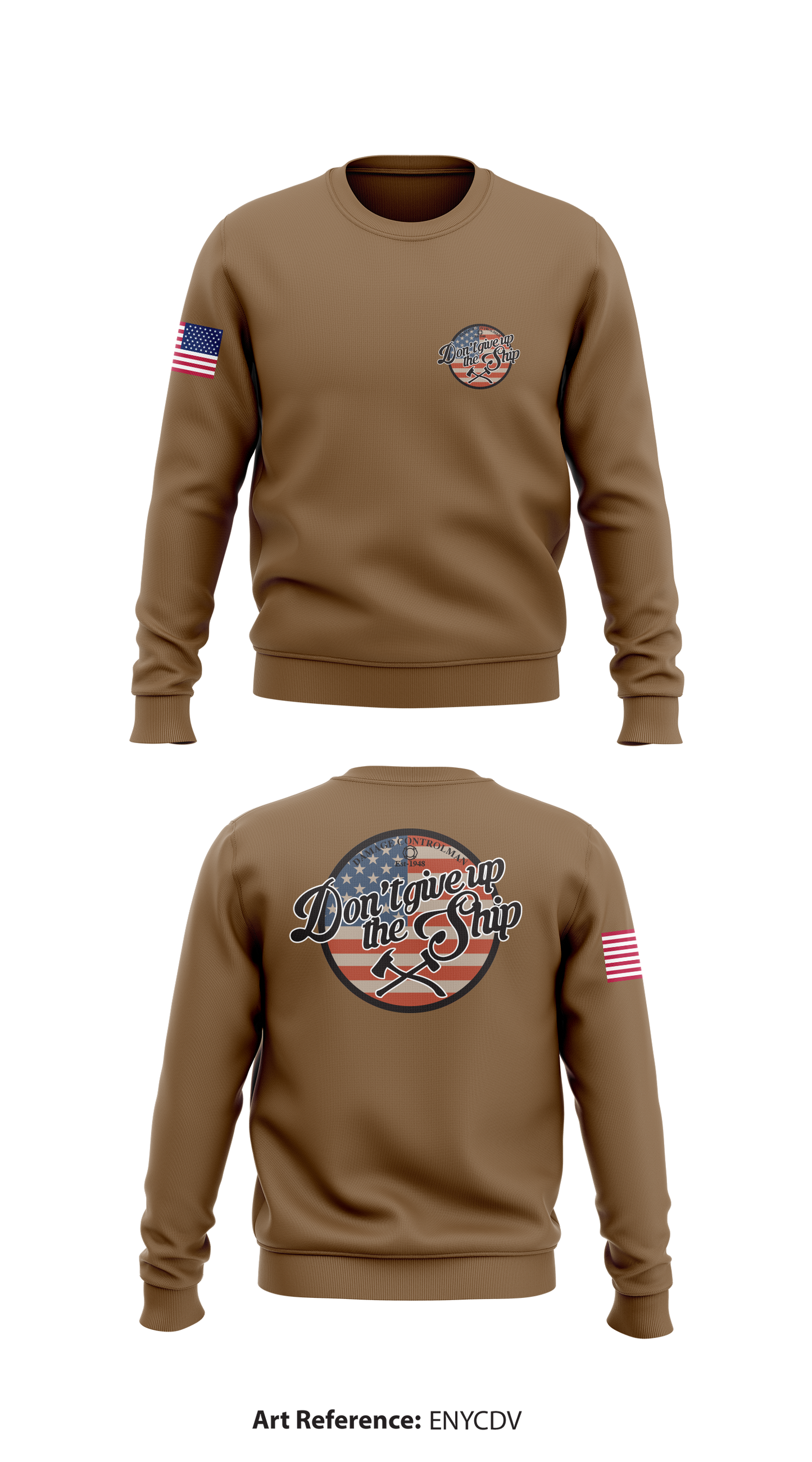 USS Oakland Flying Squad Store 1 Core Men's Crewneck Performance Sweatshirt - enYcDV