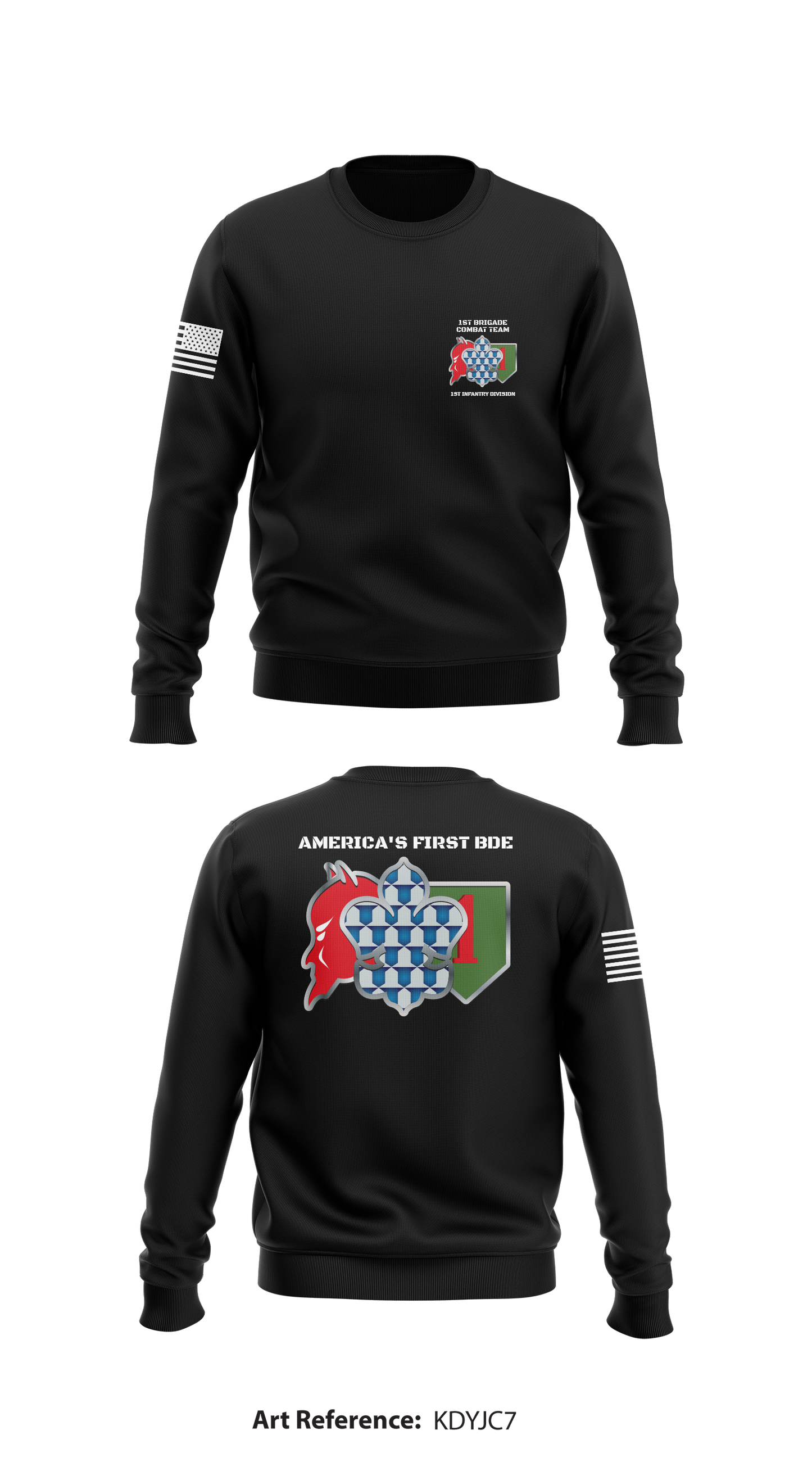 1st Brigade Combat Team, 1st Infantry Division Store 1 Core Men's Crewneck Performance Sweatshirt - KDYJC7