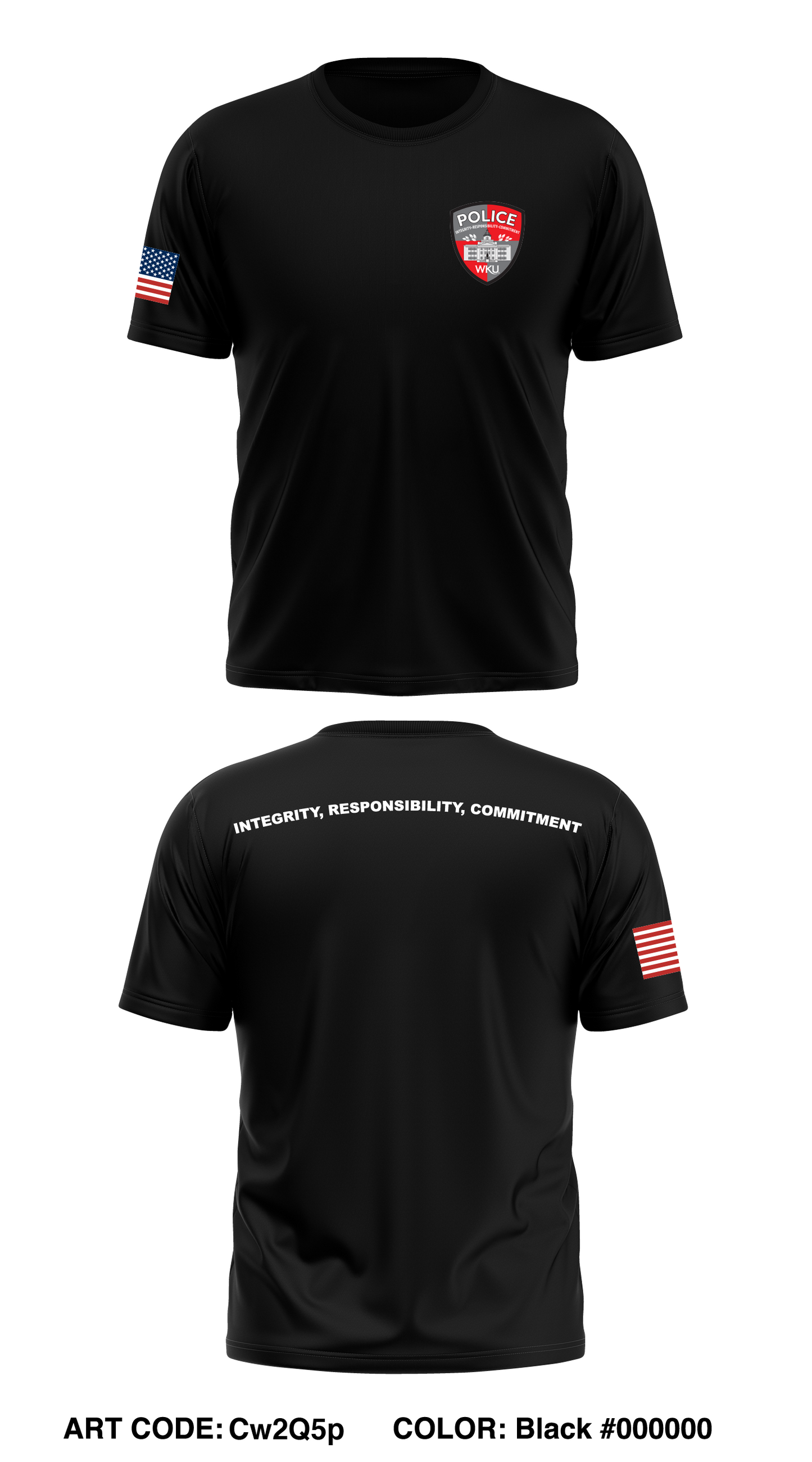 WKU Police Store 1 Core Men's SS Performance Tee - Cw2Q5p