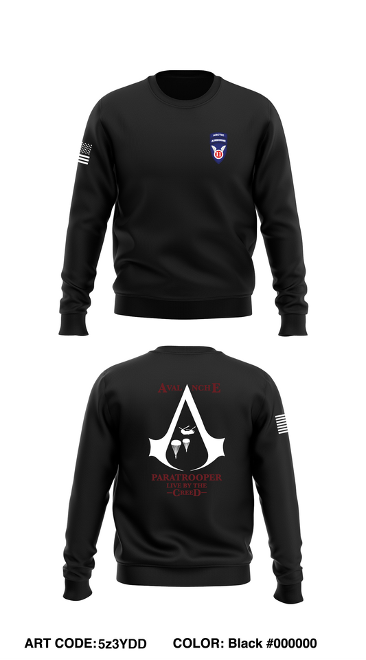 Avalanche Company, 725TH BSB, 2/11 ABN Div Core Men's Crewneck Performance Sweatshirt - 5z3YDD