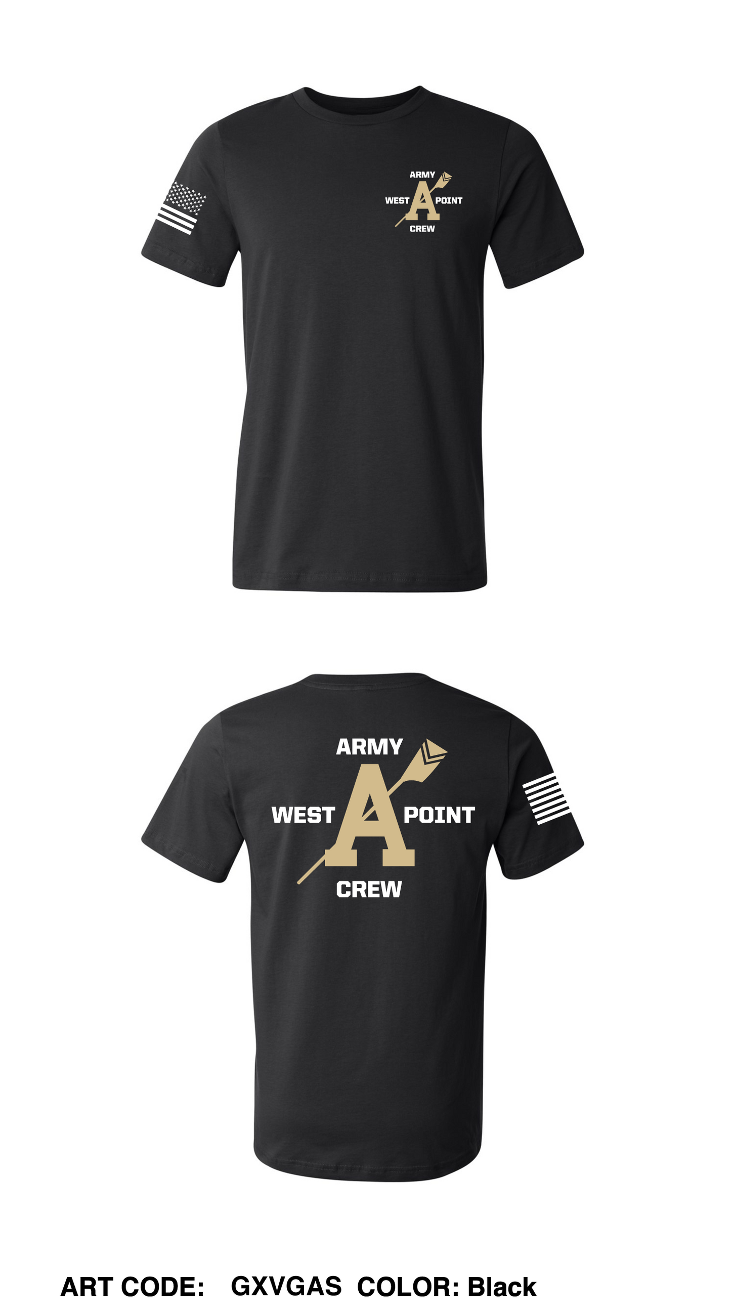 Army West Point Crew Comfort Unisex Cotton SS Tee - GXVGAS