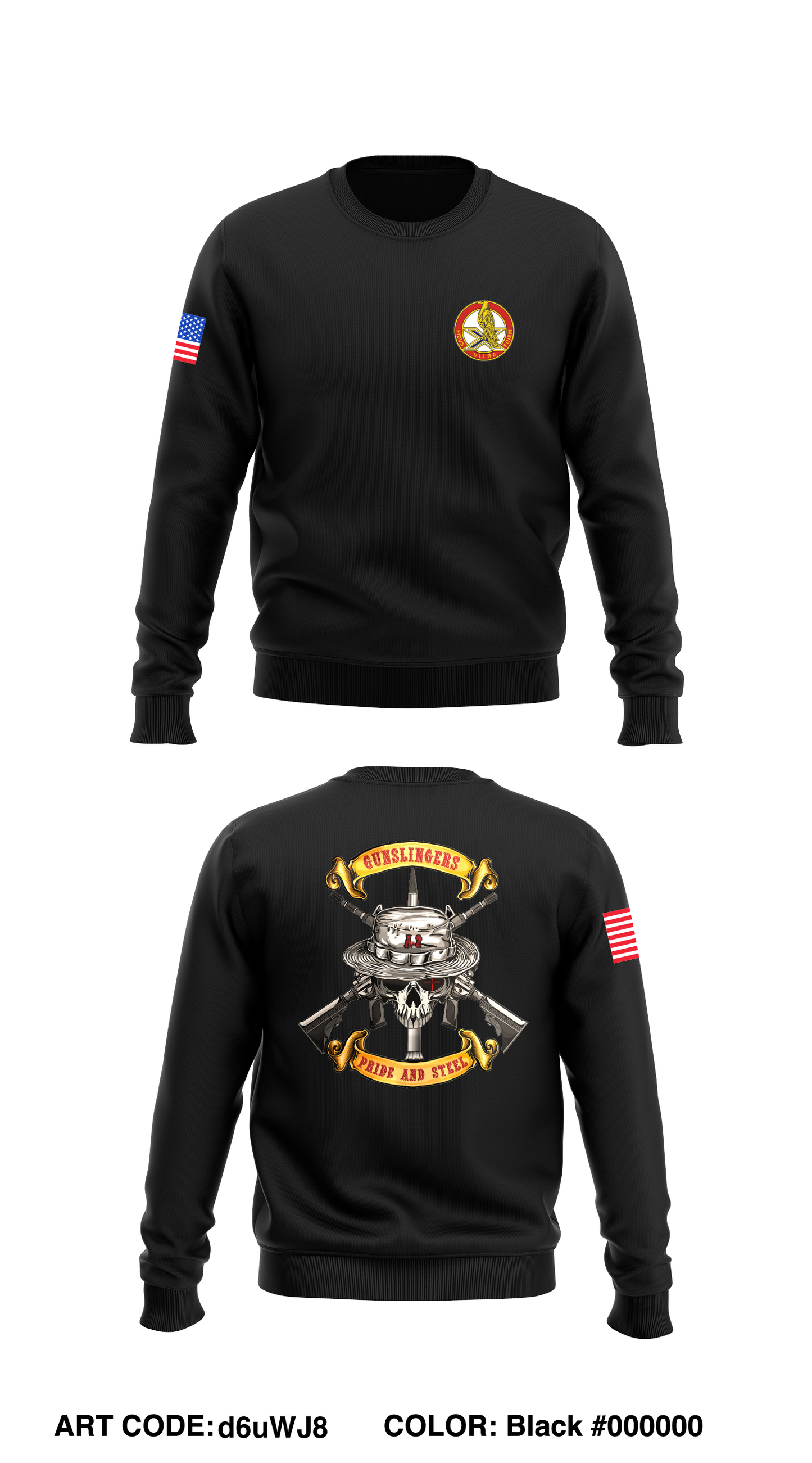 A-2 THAAD, 1-43 ADA Core Men's Crewneck Performance Sweatshirt - d6uWJ8