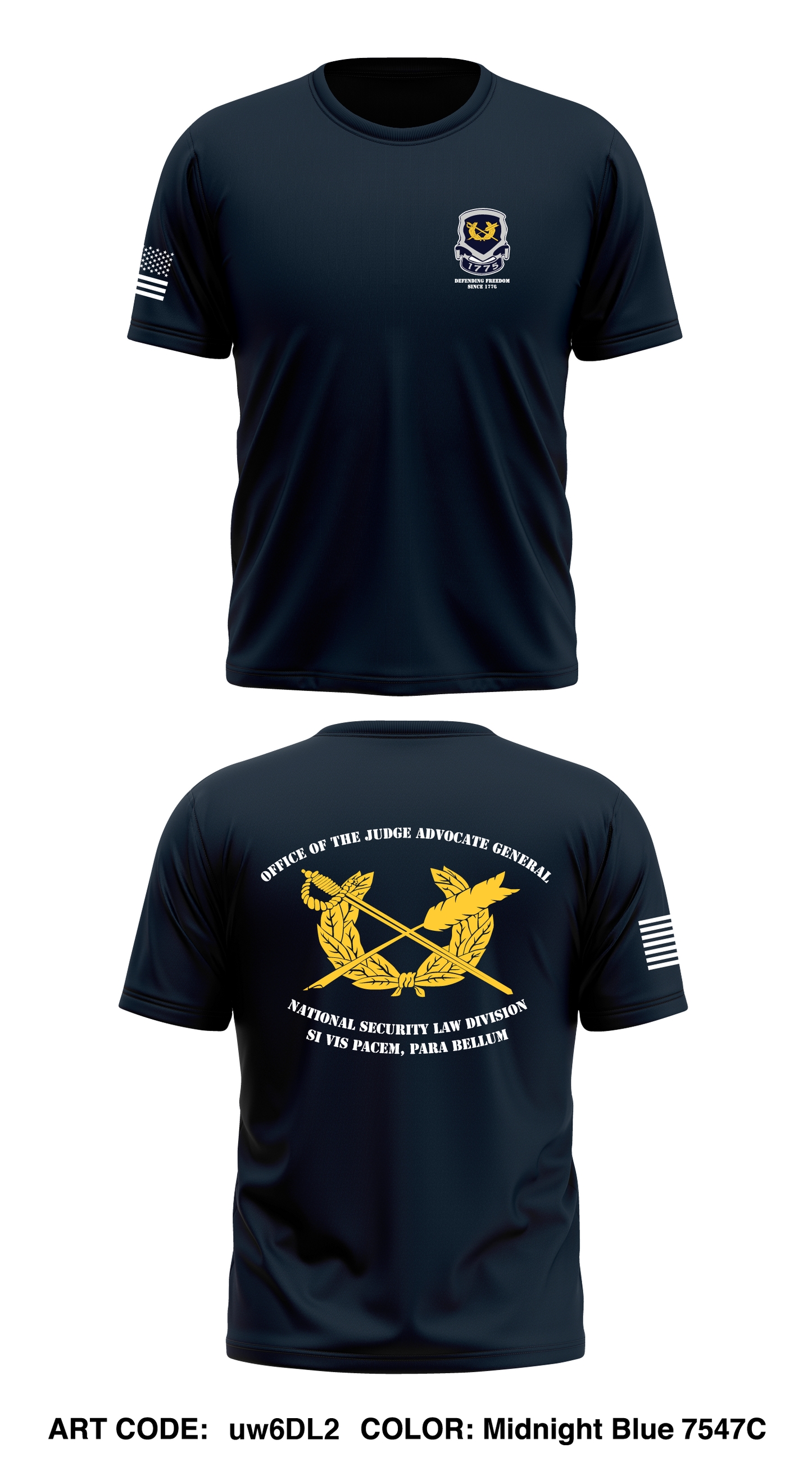 Office of the Judge Advocate General - National Security Law Division Core Men's SS Performance Tee - uw6DL2